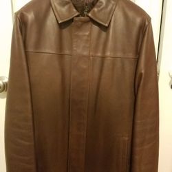 Jhanes Barnes brown leather jacket