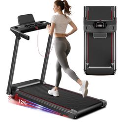 Treadmill with Incline 3-in-1 Portable Treadmills for Home Small, Incline Walking Pad Treadmill with Handle Bar, Walking Pad Foldable with 3.0HP Quiet