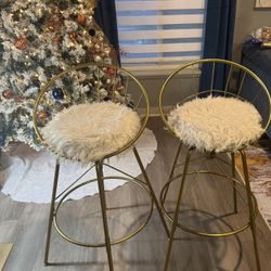 Gold Barstool Set(2)