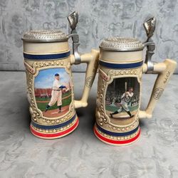 Legends of Baseball Stein Set – Babe Ruth & Cy Young (Signature Series)