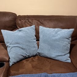 2 Couch Or Decor Pillows Aqua Color 