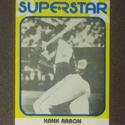 1980 Superstar Hank Aaron Milwaukee Atlanta Braves Brewers #43 Baseball Card Vintage Collectible Sports MLB Special