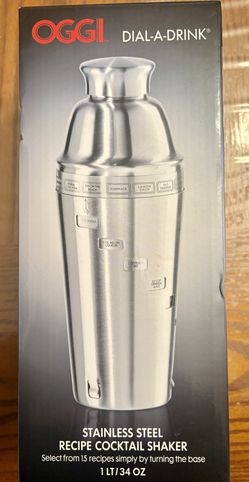 Oggi Dial A Drink Stainless Steel Cocktail Shaker-Like New Condition