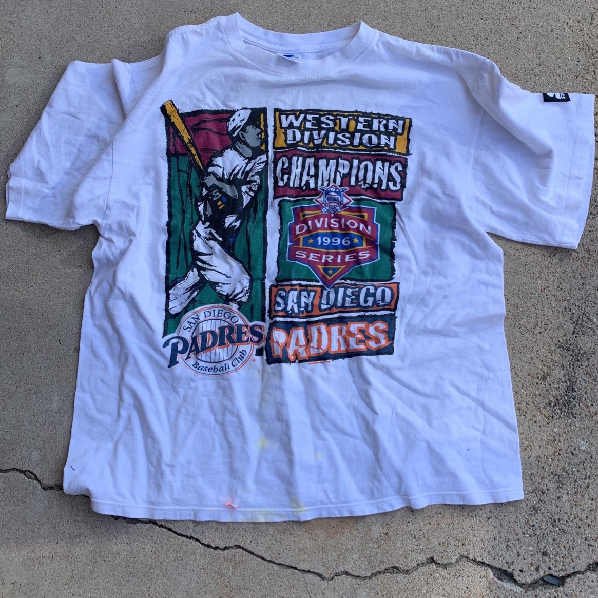Vintage Starter San Diego Padres Western Division Champion 1996 T-Shirt  Men's XL