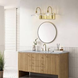 2 - Light Dimmable Bathroom Vanity Lights - Gold