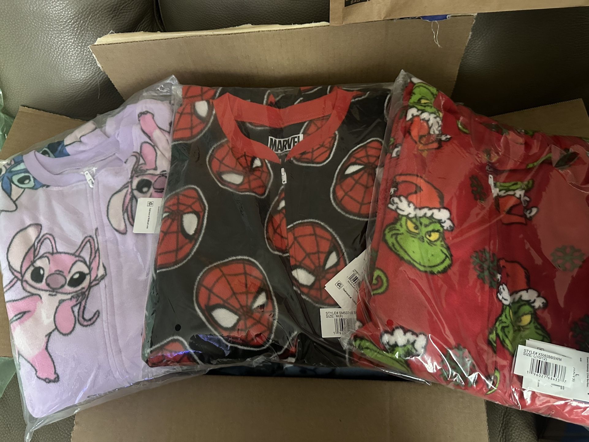 Pjs Boy And Girls Grinch Stich Bluey Spider