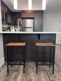 Kitchen Counter Height Bar Stools Set of 2 FURNITURE