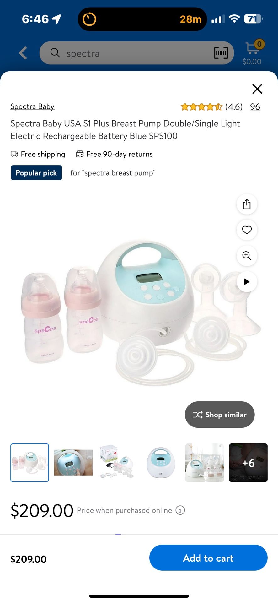 spectra s1 plus breast pump