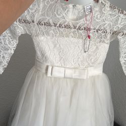 Toddler White Dress