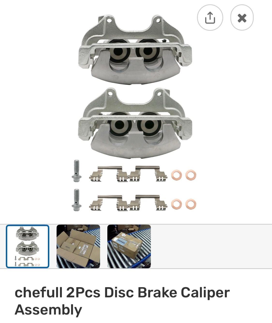 2Pcs Disc Brake Caliper Assembly