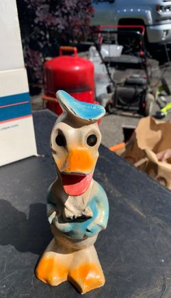 Donald Duck figurine made from chalk