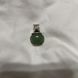 Vintage Jade and silver pendent