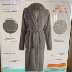 Mens Robe Therapeutic Weighted Plush Robe NEW