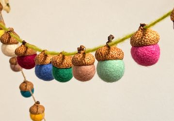 Colorful Acorn Garland