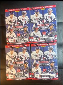 Panini Prizm USA Baseball Stars & Stripes Blaster Box Lot of 4