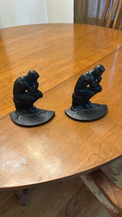 Cast Iron “thinker” Book Ends