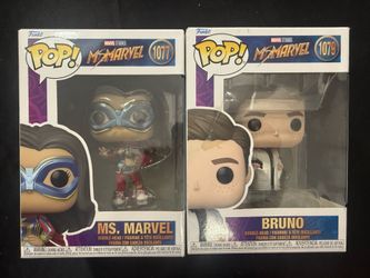 Funko Pop! Lot Marvel Ms. Marvel #1077 Bruno #1079