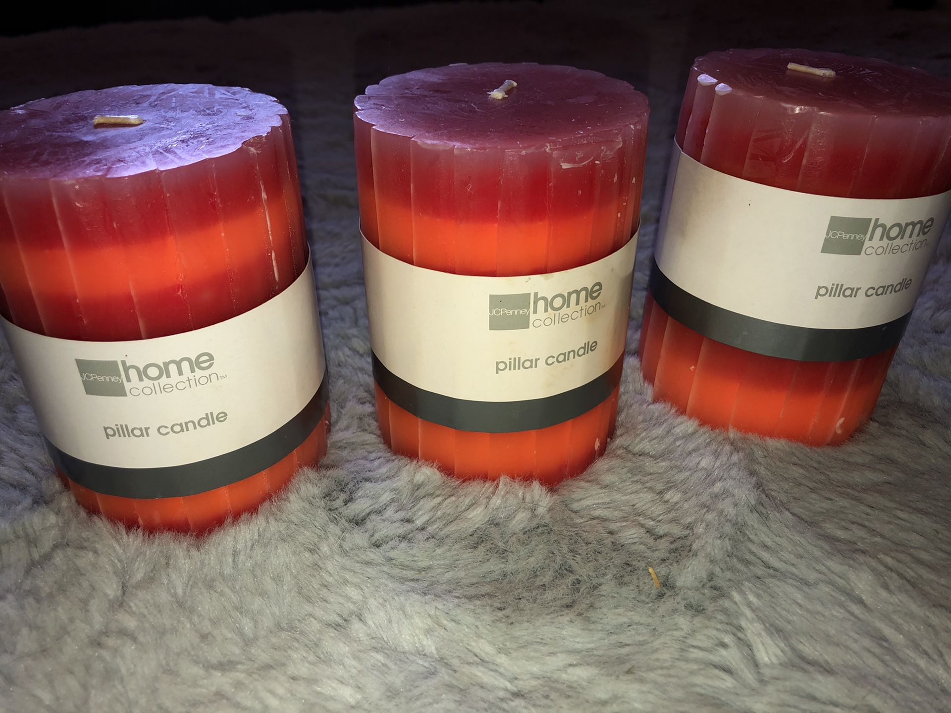 Set of 3 candles ombré