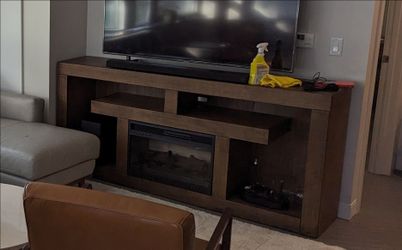 Tv Table with fireplace
