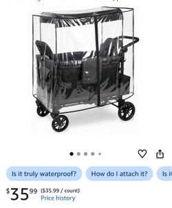 Rain Cover for WonderFold W4 Wagon Original,Elite, Luxe – Waterproof & Windproof Stroller Accessories