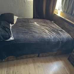 Queen Size Bed frame with free Mattress