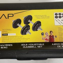 CAP 40lb Adjustable Dumbbell Set