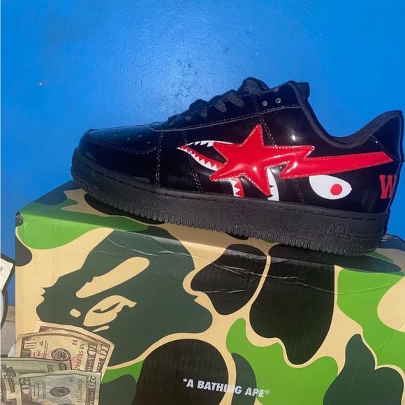 A Bathing Ape Bape Sta Low Shark Black