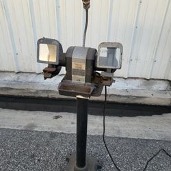 Craftsman Bench Grinder With Pedestal Base Cast Iron Base