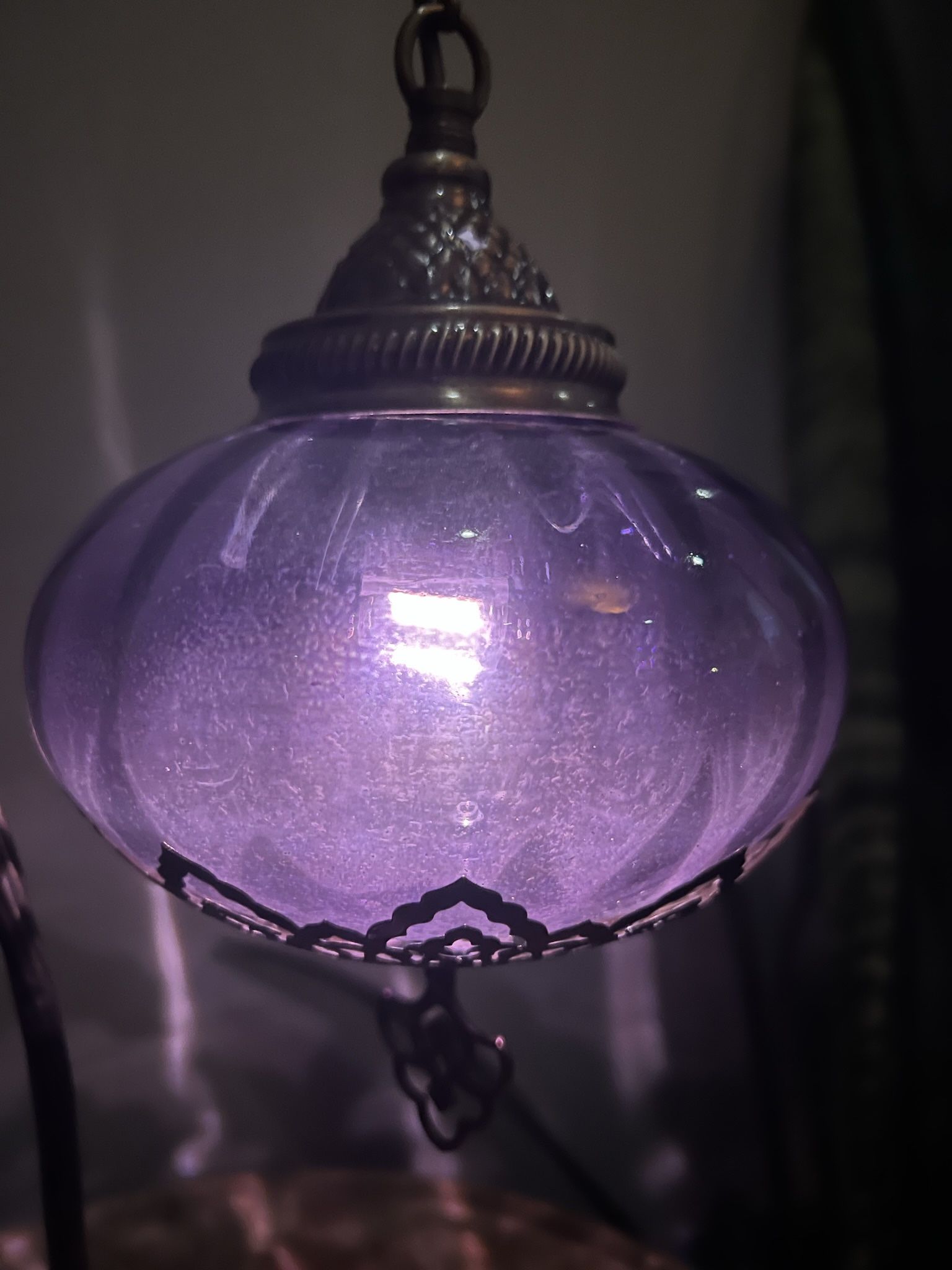 Purple Table Lamp Night Lights Dim Lights Mosaic Handmade Lamps Desk