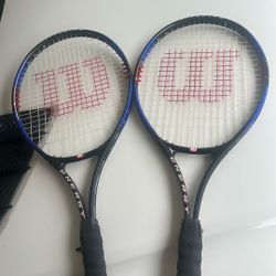 Two Wilson Tennis Rackets 