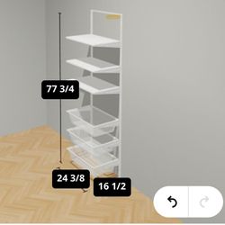 IKEA Boaxel Closet Shelving and Baskets