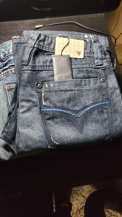 VINTAGE FIVE FOUR Jeans Sz 34 Dark Blue Wash.