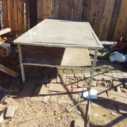 Solid Roll Around Work Table 2 Tier 4x8 