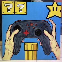 “SCREEN TIME” - Acrylic Painting - 25”x25”