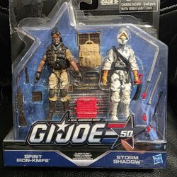 G.I. JOE - 50th Anniversary - Spirit Iron-Knife and Storm Shadow Figures - Classic Clash -MOC