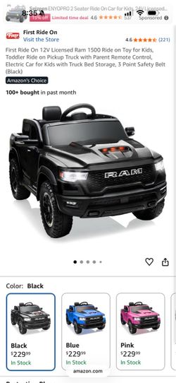 Kids ride on ram mammoth edition