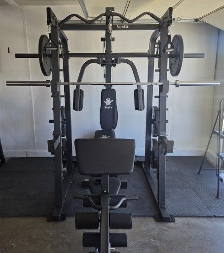 Smith Machine 2001 | Multi-Use Adj Bench | Gym Equipment | Fitness | Squat Rack | Excercise |🔴WEIGHTS AND BARBELL SOLD SEPARATELY 🔴 FREE DELIVERY 🚚