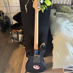 Bass And Guitar With Amplifier 