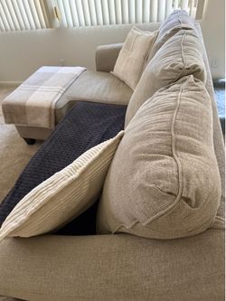 3 seat beige couch