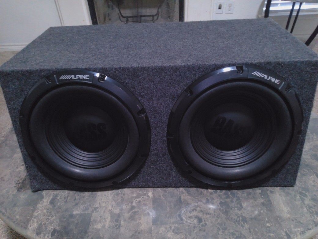 Alpine W12S4 12" Subwoofers + Dual Sealed Enclosure