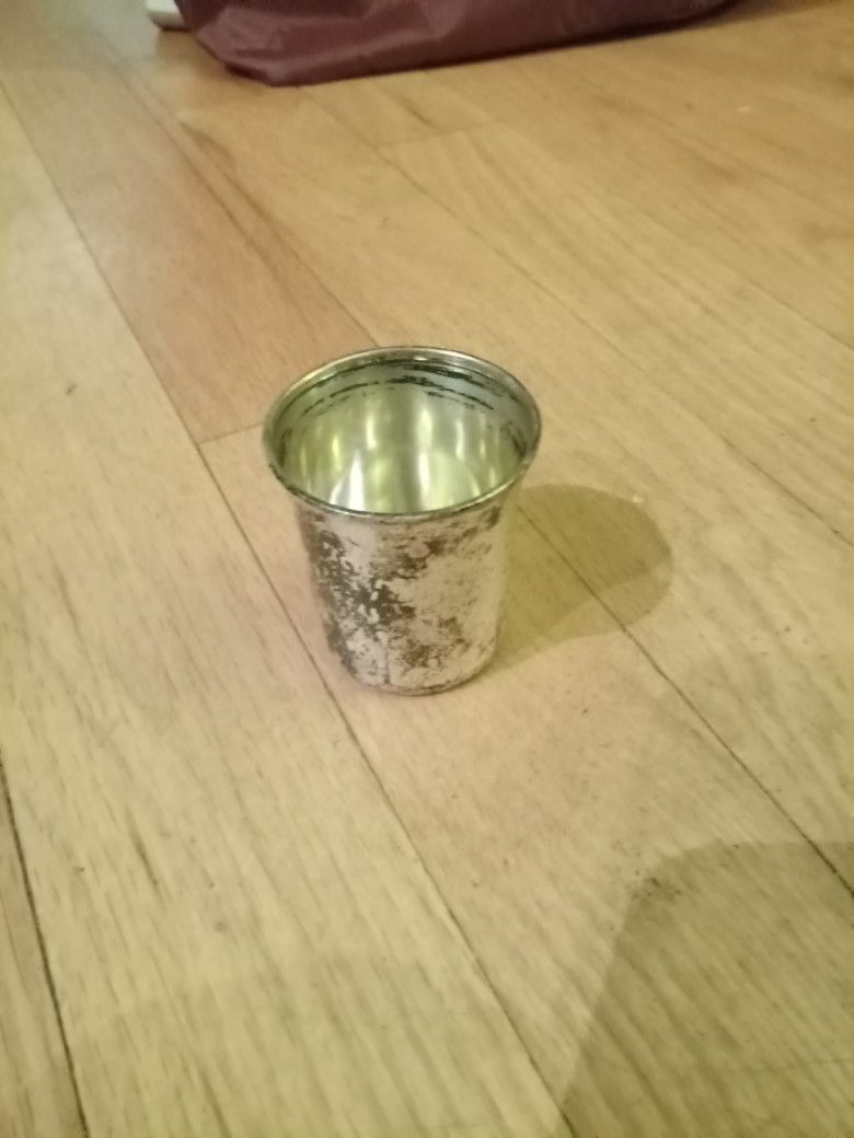 Sterling Silver Shot Glass Antique