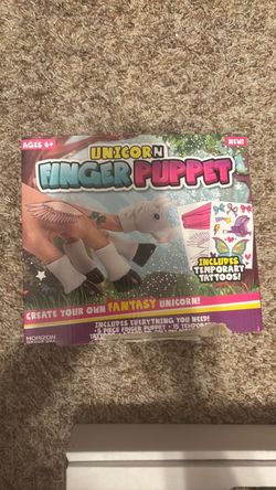 Unicorn finger puppet