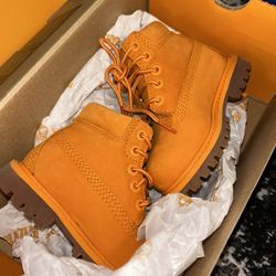 Timberland Shoes | Orange Timberlands 5c|