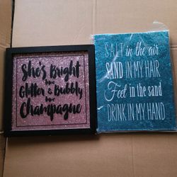 Cute Glitter Wall Art