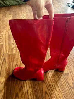 Red Knee-High Go-Go Boots