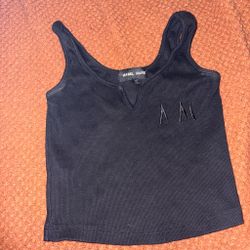 Mabel Marie Black Ribbed Tank Top XS
