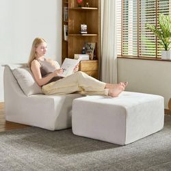 Boneless Chair  With Ottoman 