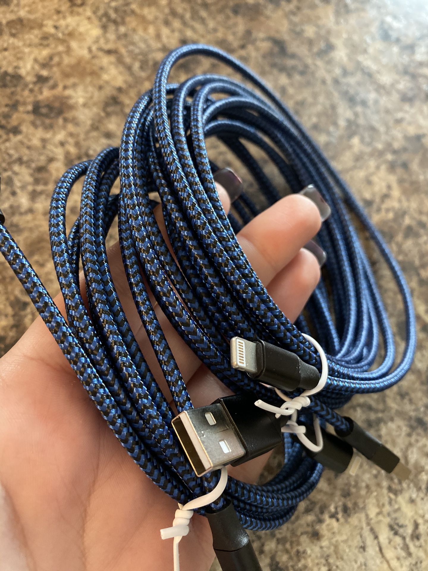 Cables new for iPhone color blue
