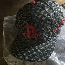 PlayStation Hats Black Rd Snap Back