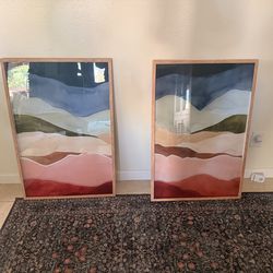Two World Market art in frames